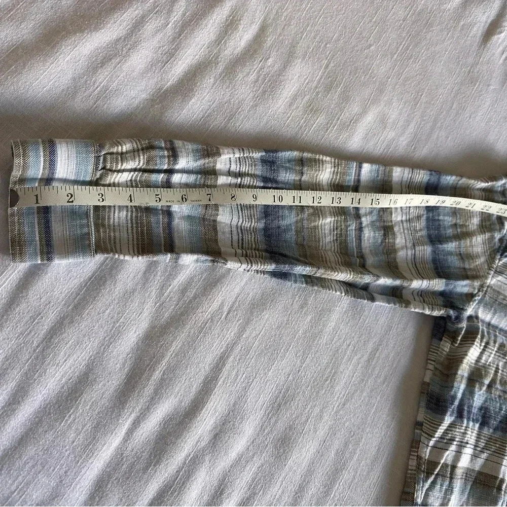 ROWM Mens L Striped Button Down 100% Cotton Long Sleeve Shirt Casual Preppy - Picture 9 of 9